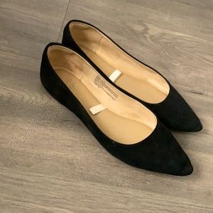 Black dress flats